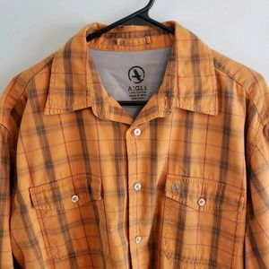 Aigle Men's L Button Up Long Sleeve Dress Shirt